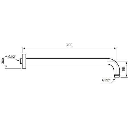 Tapwell ZSOF034 Veggutløp 40cm