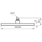 Tapwell ZSOF075 Taksil 195x195mm