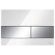TECEsquare Betjeningsplate Glass Hvit glass / Krom Tece Betjeningsplate og trykknapper TE-6122209