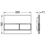TECEsquare Betjeningsplate Glass