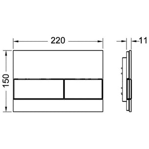 TECEsquare Betjeningsplate Glass