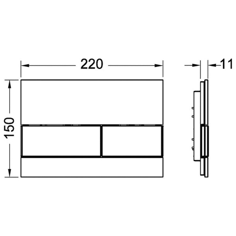 TECEsquare Betjeningsplate Glass