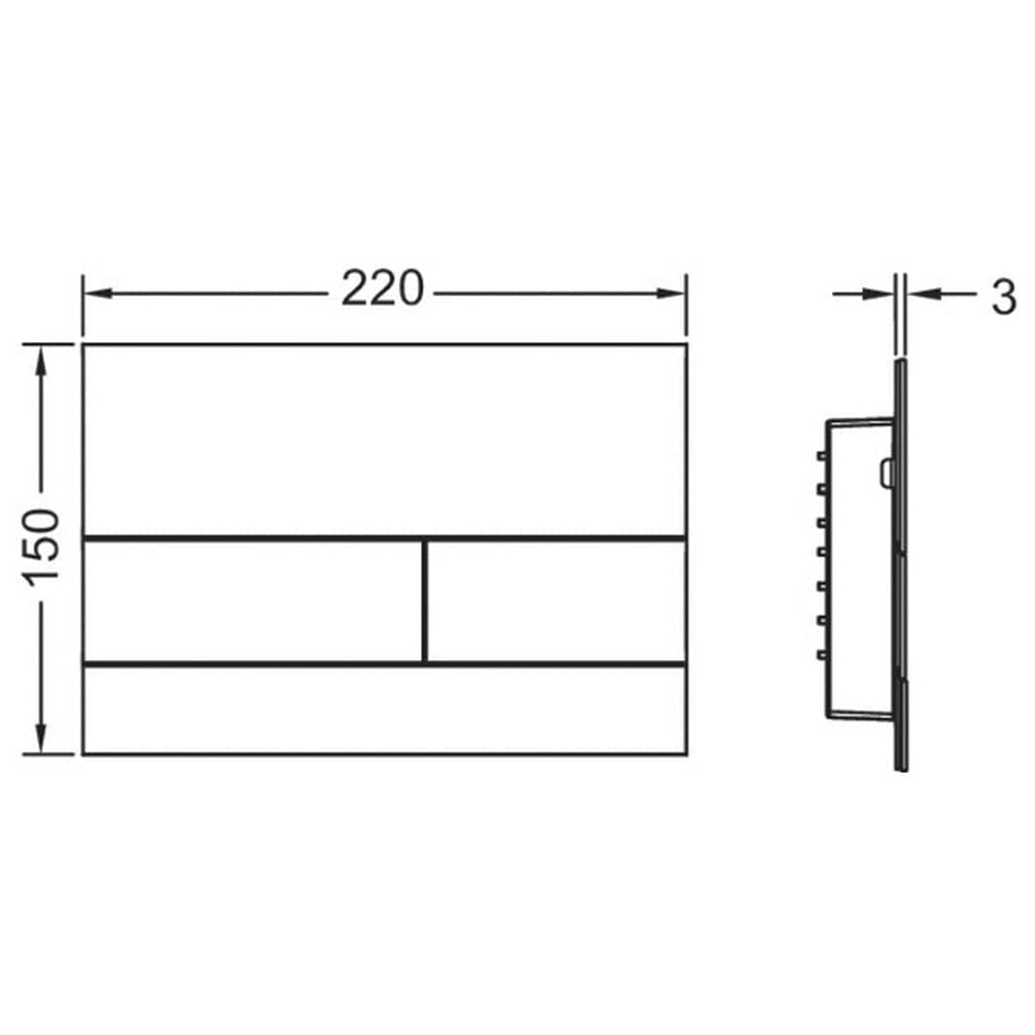 TECEsquare II Betjeningsplate Metall Tece Betjeningsplate og trykknapper