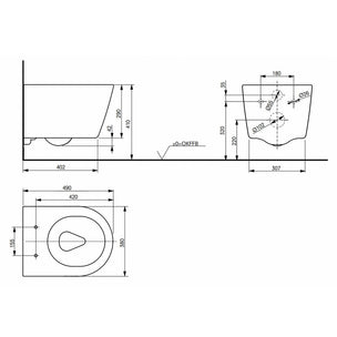 Toto RP Compact Rimless veggskål uten sete