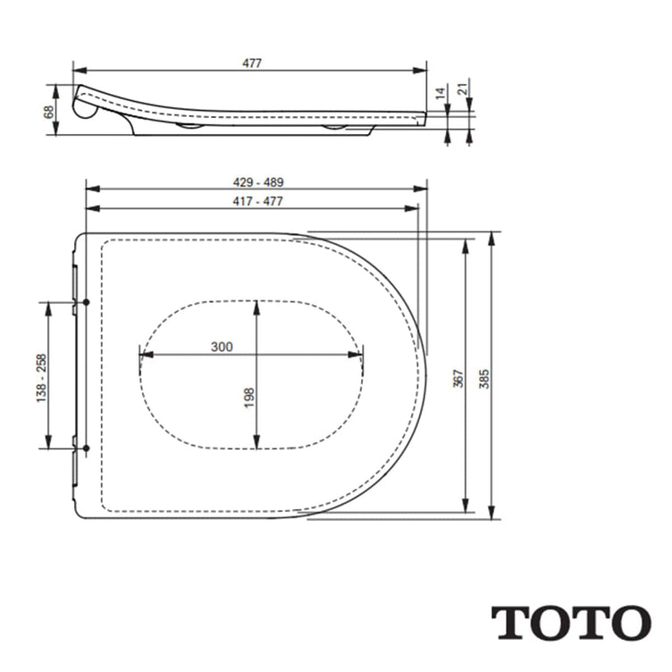 Toto RP Toalettsete hvit - Soft-close