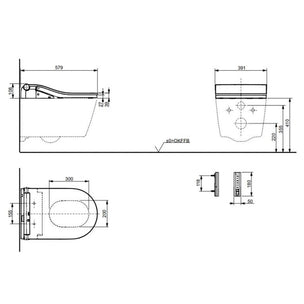 Toto RW Toalettsete antibakteriell spyling og nattlys
