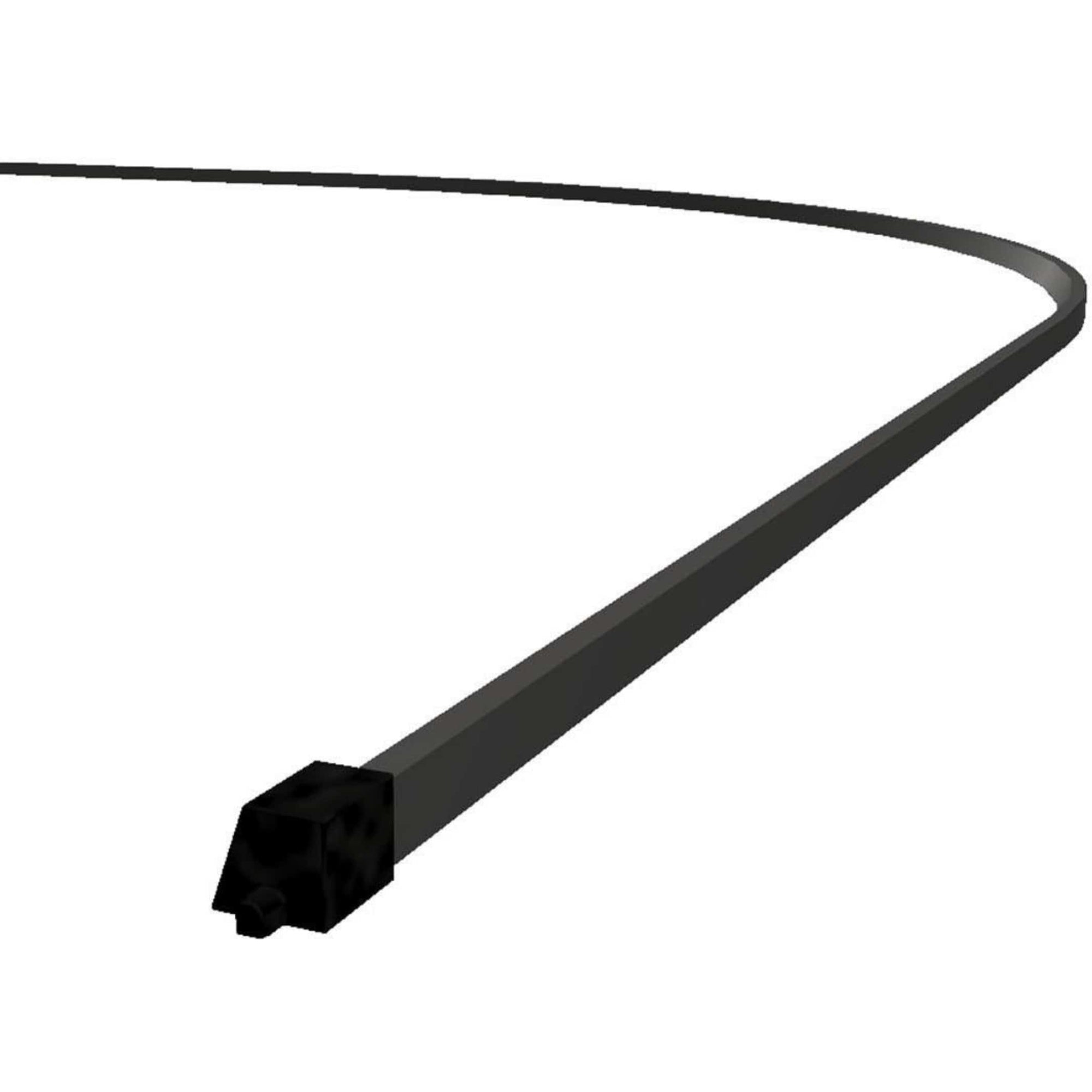 VikingBad Oversvømmelsesvern buet Liam 100x100cm Svart matt VikingBad Dusjtilbehør VB-003809-02