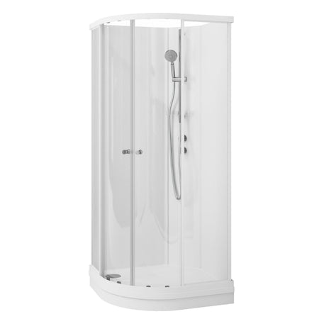 Vikingbad Sofia Dusjkabinett Buet H210cm Hvite Bakvegger