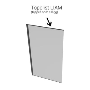 Vikingbad Topplist LIAM PVC 117,8cm Svart matt