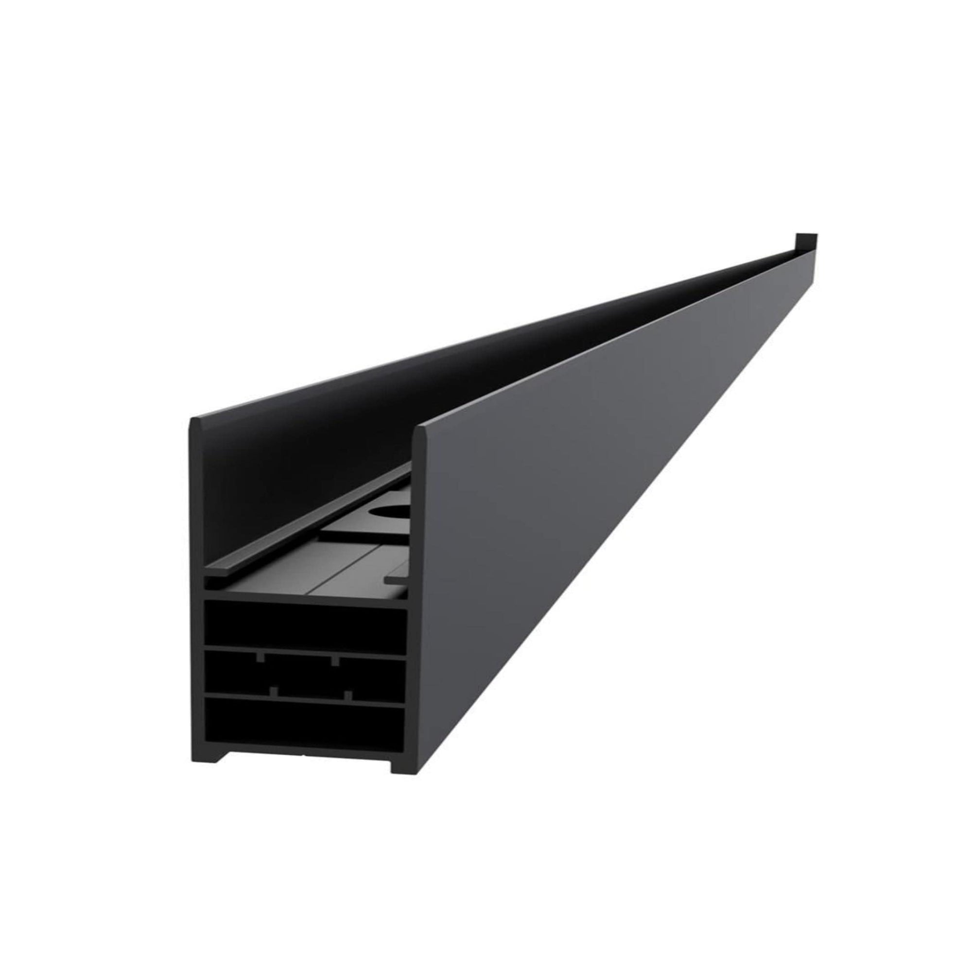 VikingBad Utfellingsprofil +25mm Liam Dusjdør H195cm Svart matt VikingBad Veggprofil VB-001442