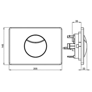 OUTLET: Villeroy & Boch ViConnect E100 Trykkplate