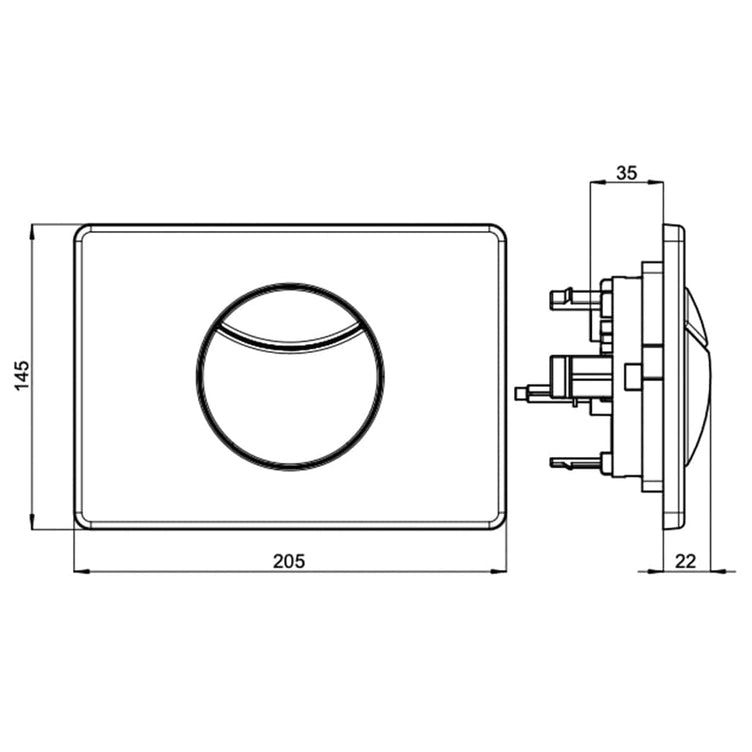OUTLET: Villeroy & Boch ViConnect E100 Trykkplate