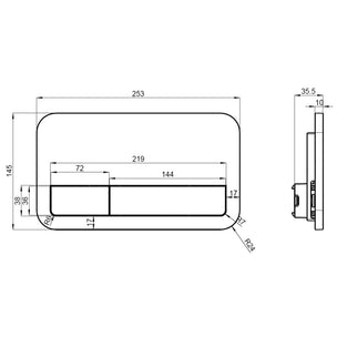 OUTLET: Villeroy & Boch ViConnect E200 Trykkplate