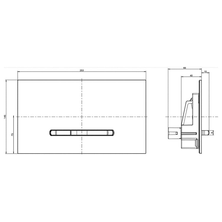 OUTLET: Villeroy & Boch ViConnect E300 Trykkplate