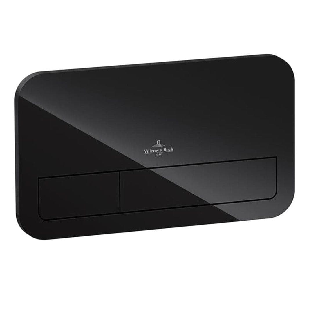 Villeroy & Boch ViConnect M200 Trykkplate - glass Svart glass Villeroy & Boch Betjeningsplate og trykknapper VIL-6026007