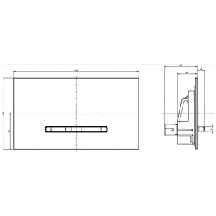 OUTLET: Villeroy & Boch ViConnect M300 Trykkplate glass